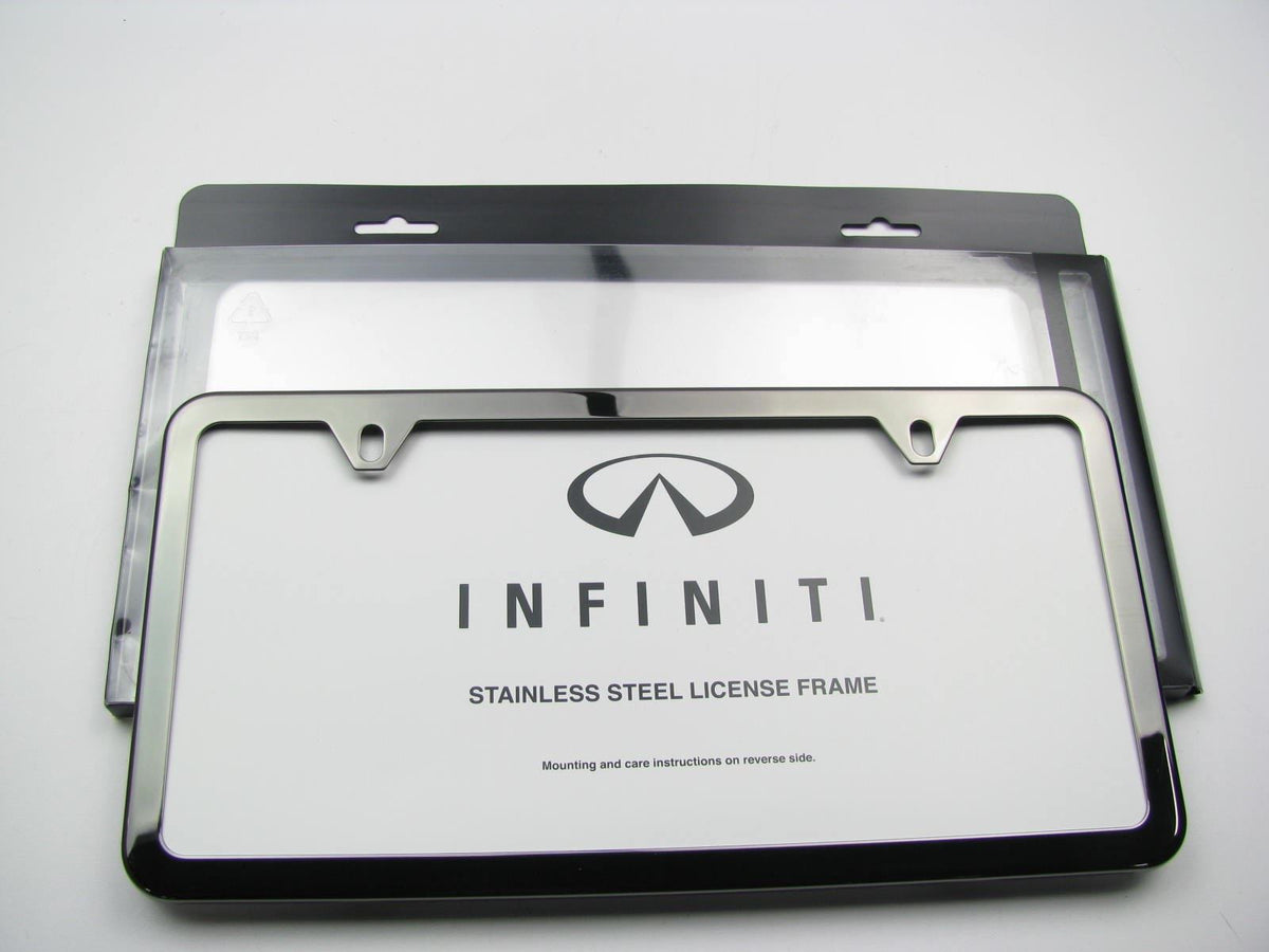 NEW GENUINE Stainless Steel License Plate Frame OEM For Infiniti 999MB-AMPL00