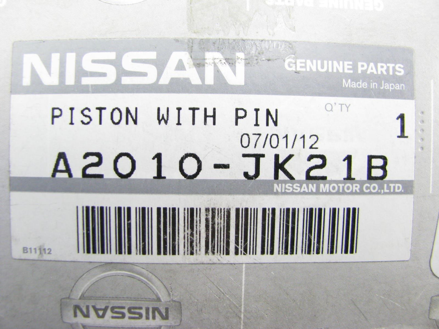 A2010JK21B New Genuine Engine Piston W/ Pin STANDARD SIZE OEM For 2006-2008 350Z