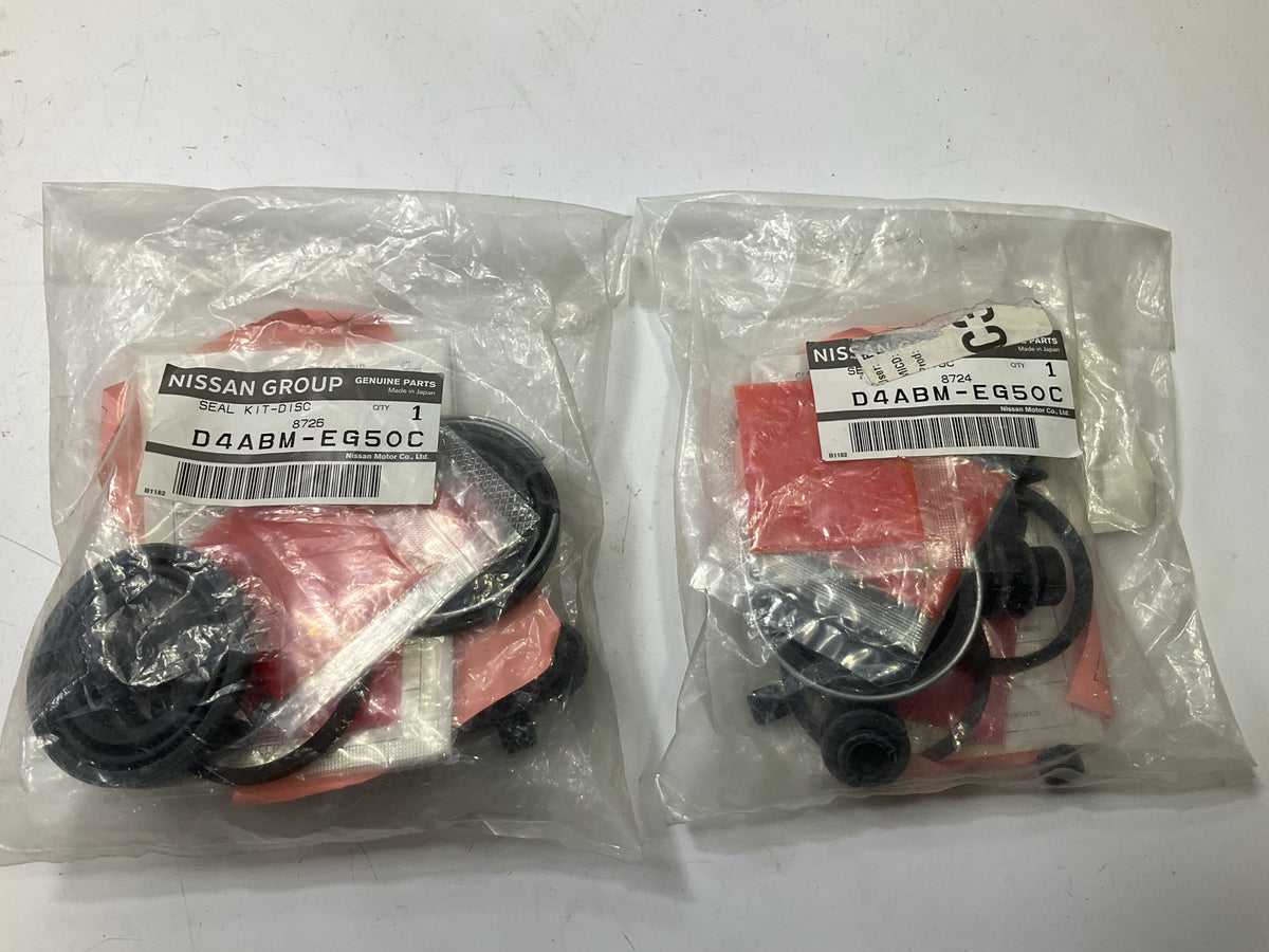 (2) NEW Brake Caliper Rebuild Repair Seal Kits OEM For Nissan D4ABM-EG50C