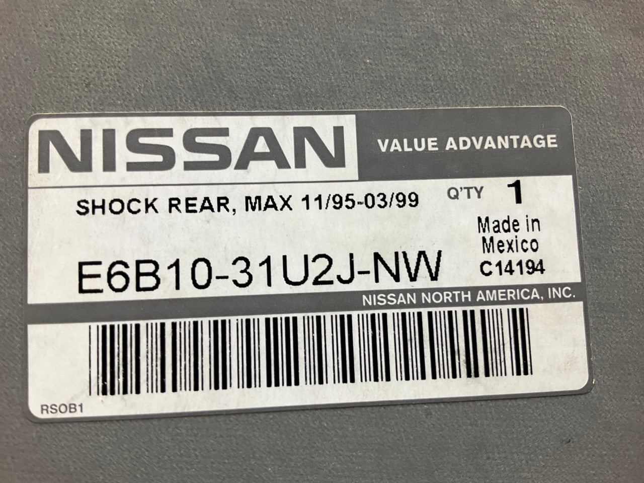 NEW GENUINE Rear Gas Strut OEM For 1995-1999 Nissan Maxima, I30 E6B10-31U2J-NW