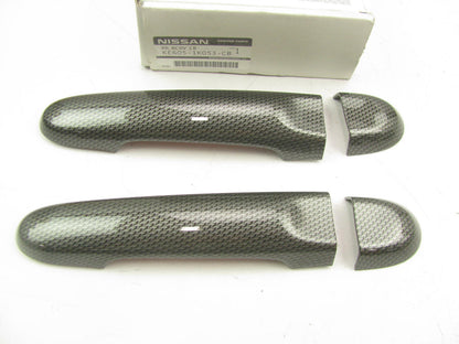NEW GENUINE OEM KE6051K053CB REAR LH RH  Exterior Door Handle Covers CARBON LOOK