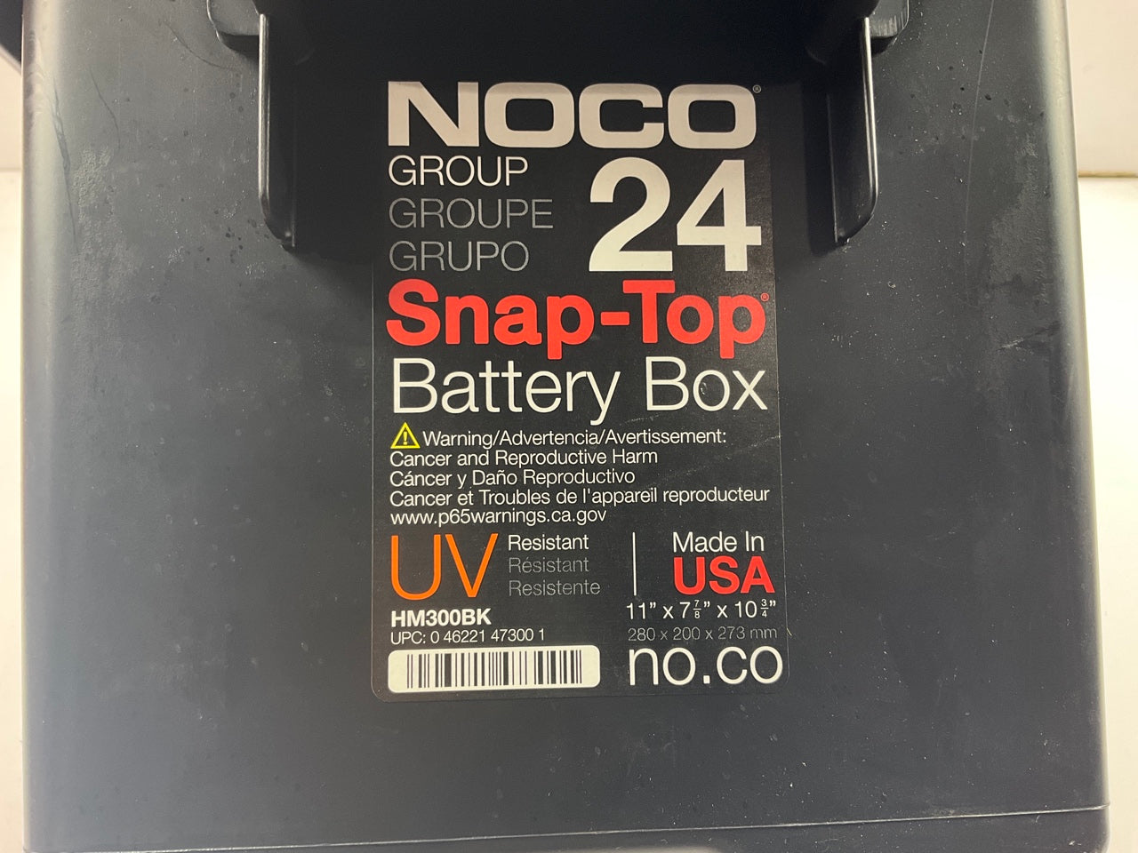 NOCO Snap-Top HM300BK Battery Box, Group 24, 12V Outdoor Waterproof Battery Box