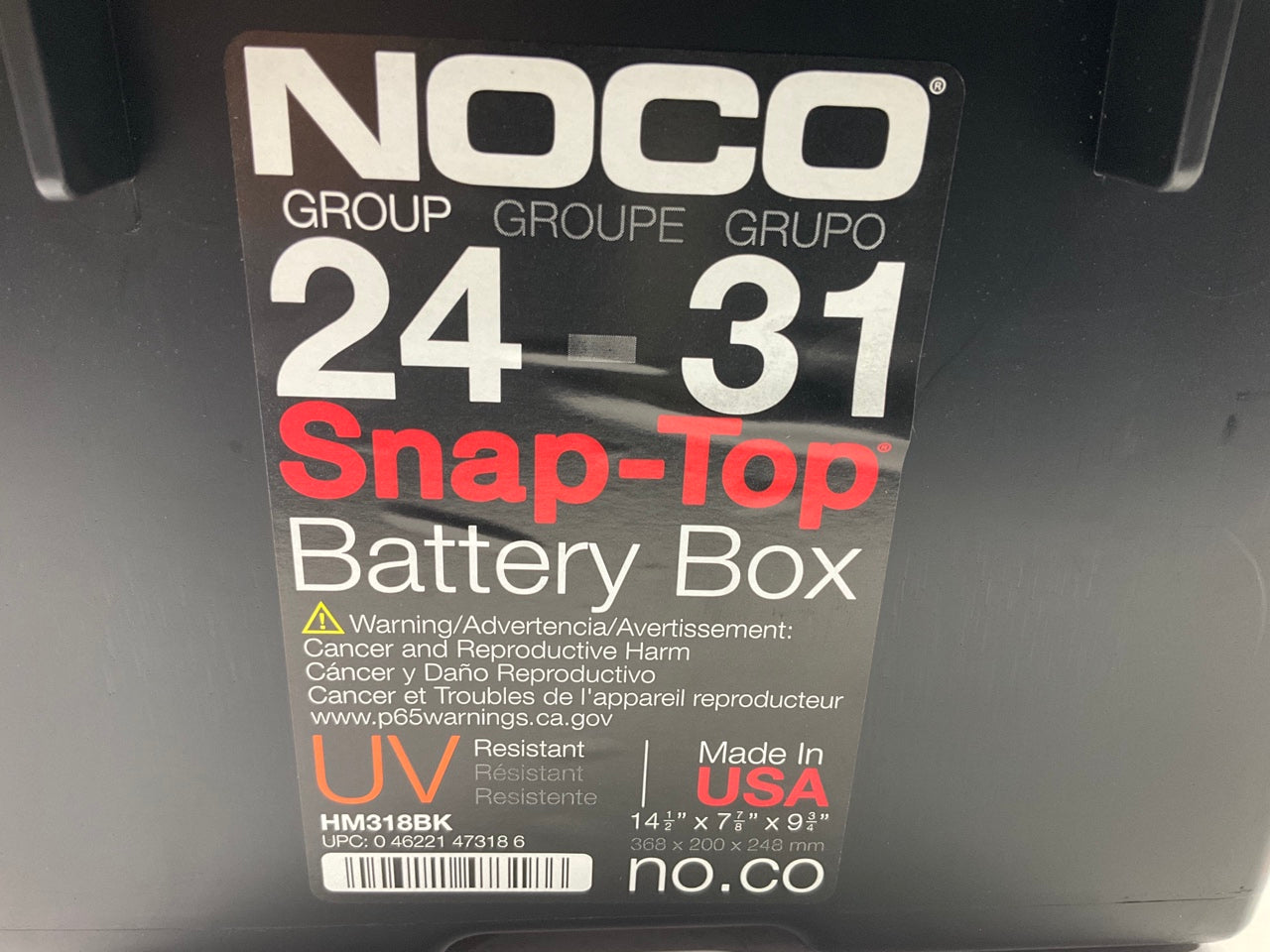 NOCO HM318BK Battery Group 24-31 Snap-Top Battery Box