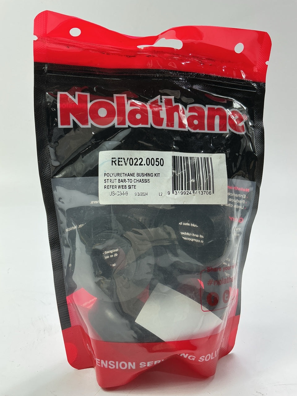 Nolathane REV022.0050 Front Rearward Radius Arm Strut Rod To Chassis Bushing Kit