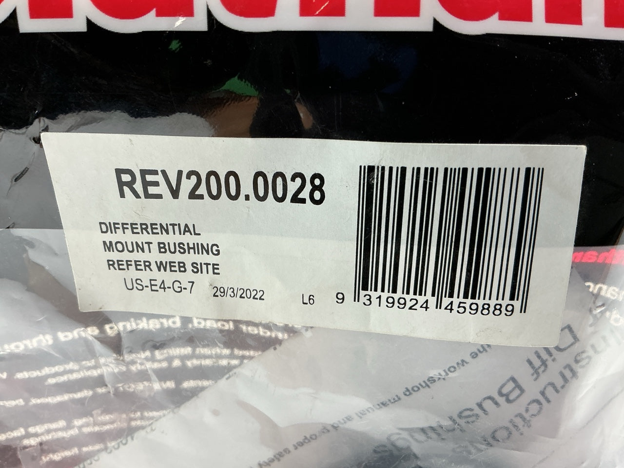 Nolathane REV200.0028 Rear Differential Mount Bushing Kit