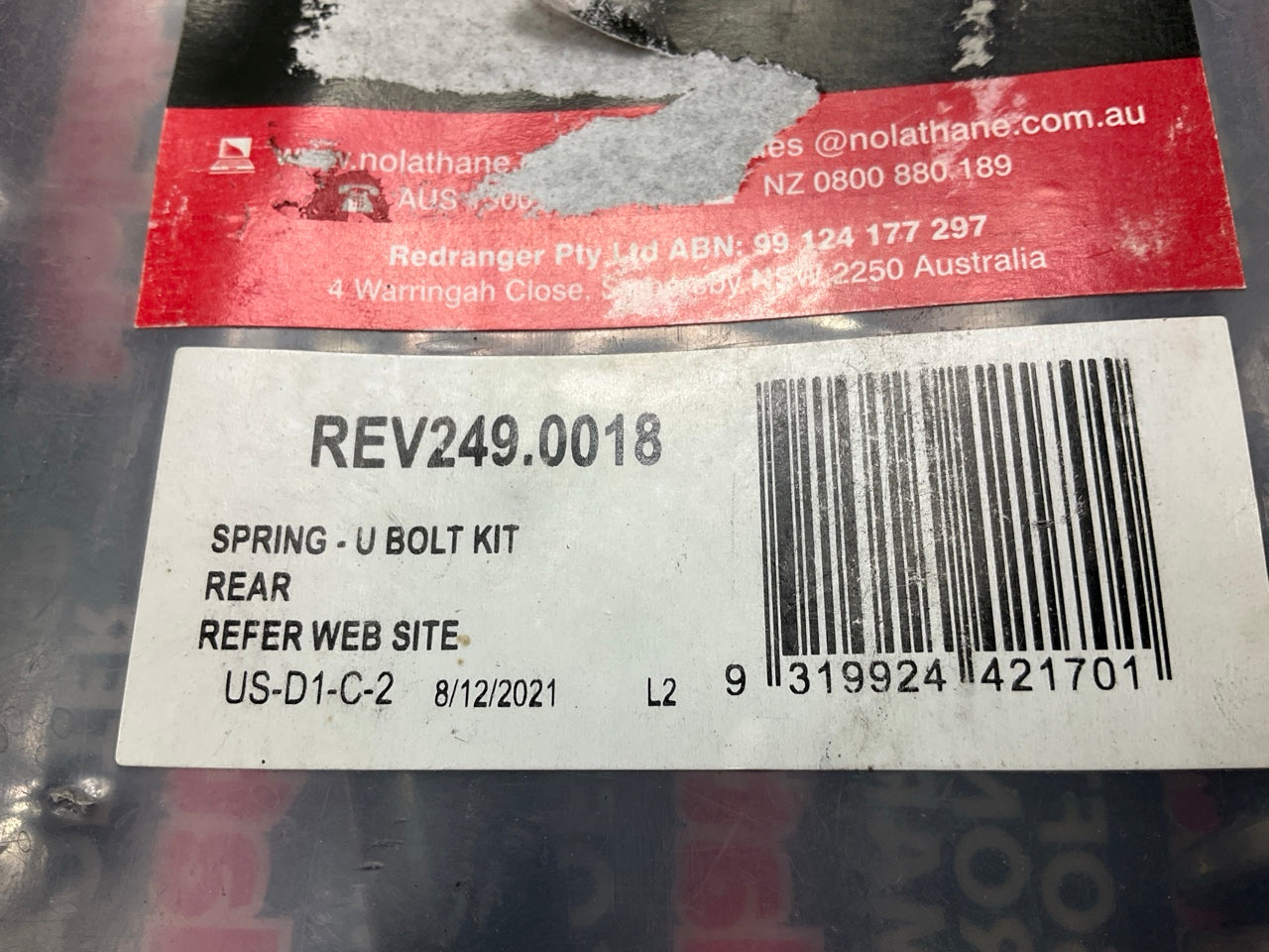 Nolathane REV249.0018 Rear Leaf Spring Bolts - 2004-2012 Chevy Colorado