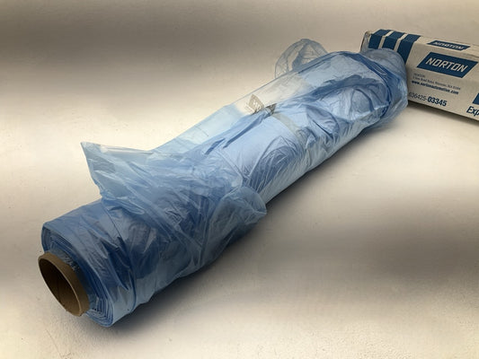 OPENED Norton 03345 16''x350 Feet Paintable Sheeting Blue, Blue Plastic Sheeting