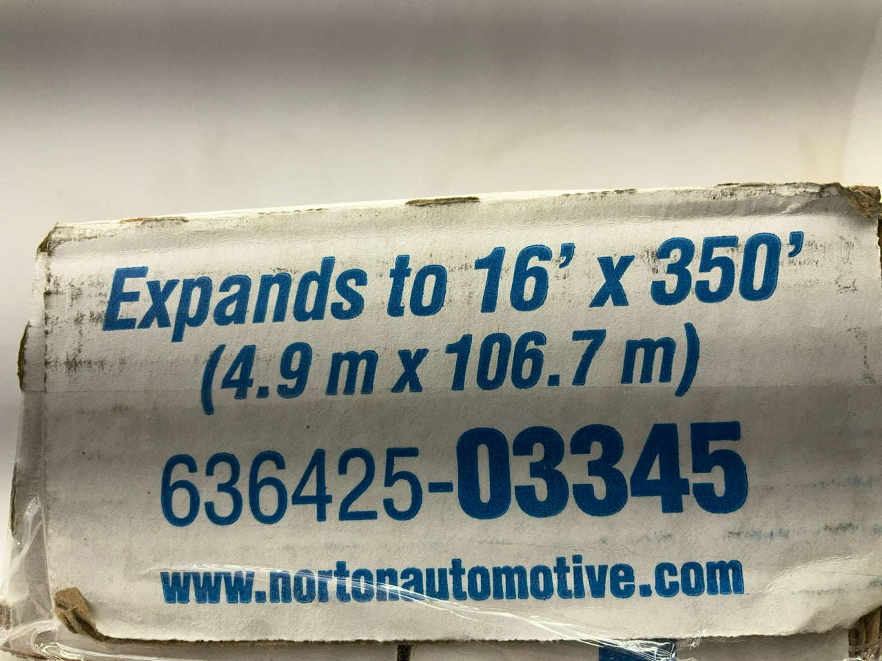 Norton 03345 16'' X 350 Feet Paintable Sheeting Blue, Blue Plastic Sheeting