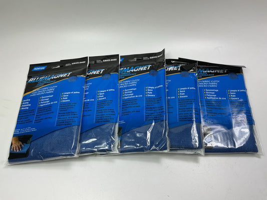 (5) Norton 04402 Microfiber Cleaning Cloth, 16'' X 16'', Lint-Free, Reusable, Blue