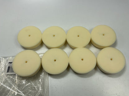 (8) Norton 05460 Small 3 Inch Liquid Ice White Polishing And Buffing Pad