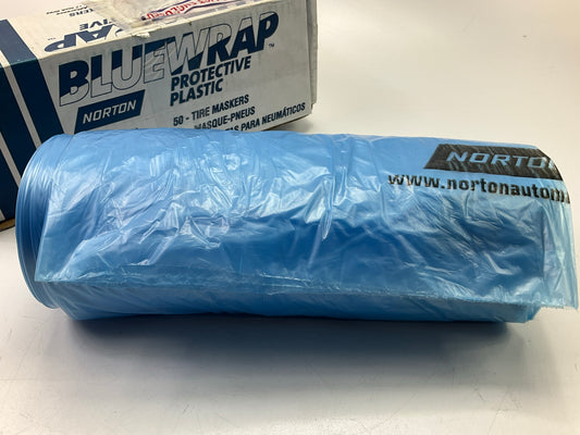 Norton 05922 Blue Wrap Plastic 17'' Wheel Masker Overspray Protection (50 Count)