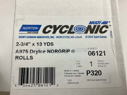 Norton 06121 DryIce Multi Air Cyclonic A975 Sanding NorGrip Sheet Roll P320 Grit