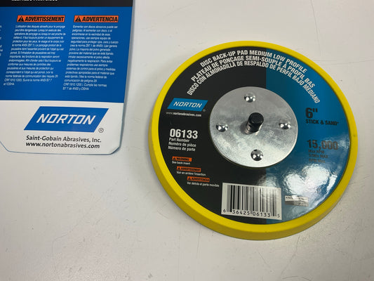 Norton 06133 6'' PSA Medium Low Profile Back Up Pad For DA / Random Orbit Sander