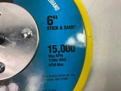 Norton 06133 6'' PSA Medium Low Profile Back Up Pad For DA / Random Orbit Sander