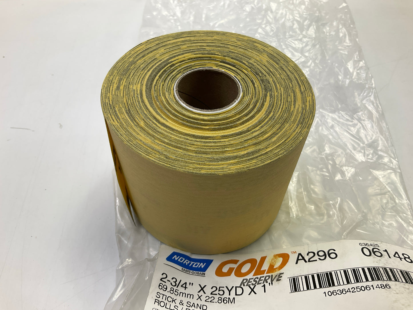 Norton 06148 Sanding Sheet Roll, 2-3/4'' X 25 Yard, P320 Grit, Extra Fine Grade