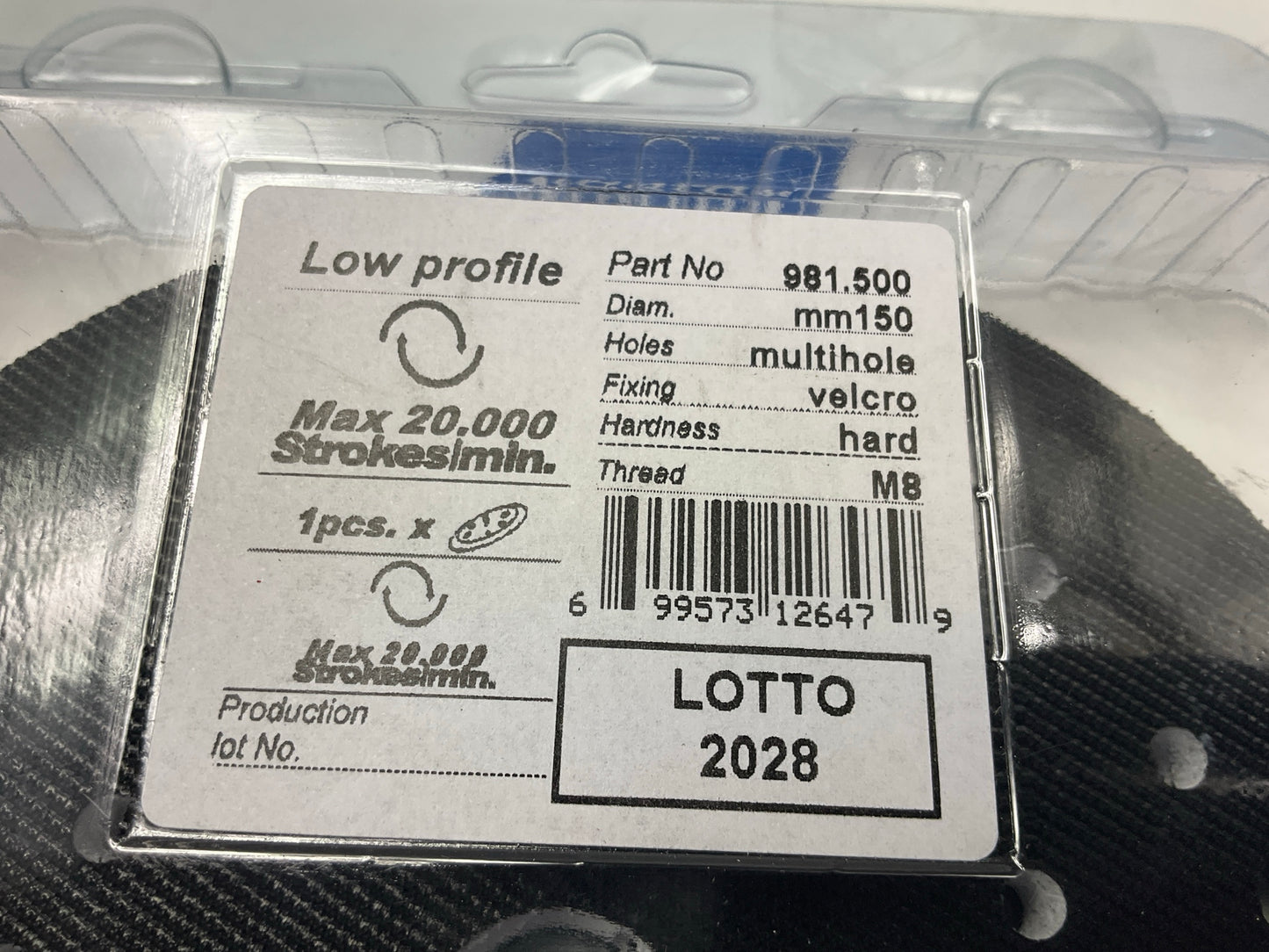 Norton 12647 Multi-Hole Sanding Back-Up Pad, 150mm (5.9'')