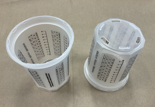 Norton 21651 - 2 Medium Mixing Cups 25 Oz. Plastic Mixing Containers