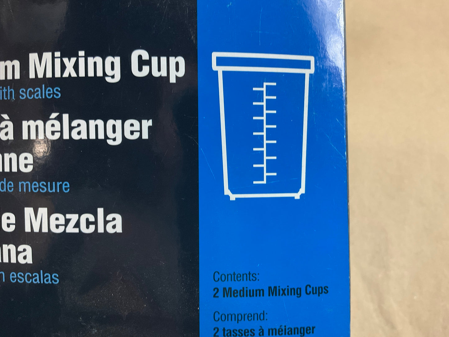 Norton 21651 - 2 Medium Mixing Cups 25 Oz. Plastic Mixing Containers