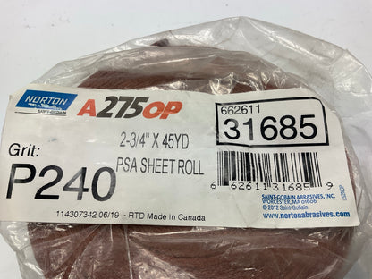Norton 31685 A275OP Sanding Sheet Roll 2-3/4 In X 45 Yard P240 Grit