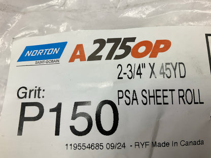 Norton A275 Champagne PSA Sheet Roll Grade P150B (2-3/4'' X 45 Yards) - 31688