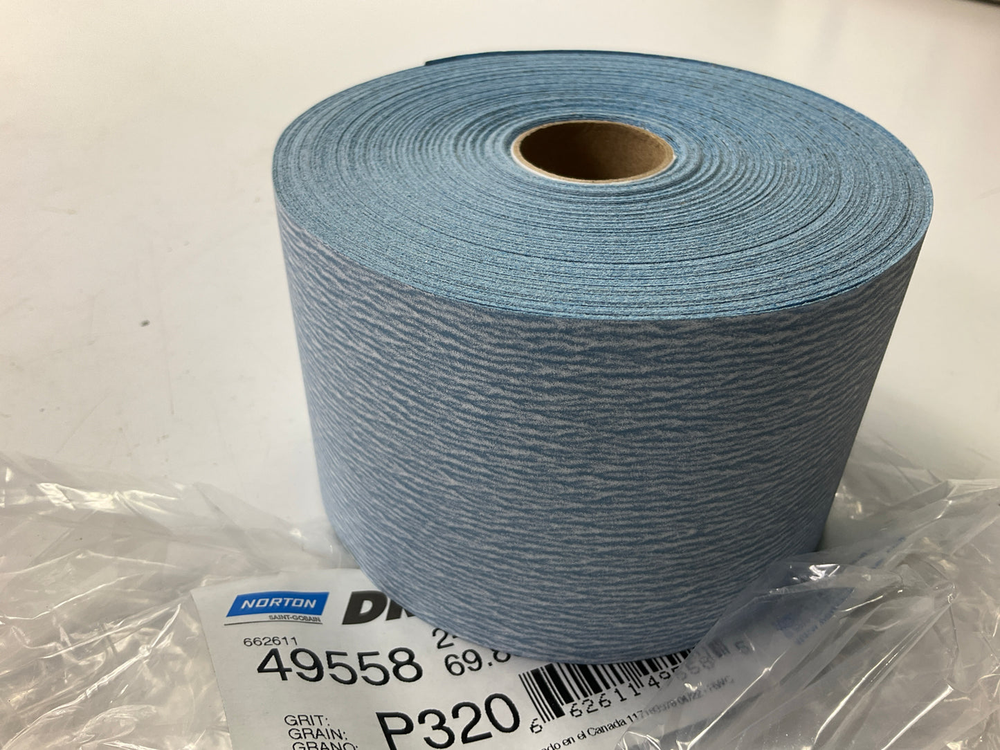 Norton DryIce 49558 A975 Series Sanding Sheet Roll 2 3/4 In X 45 Yard, P320 Grit
