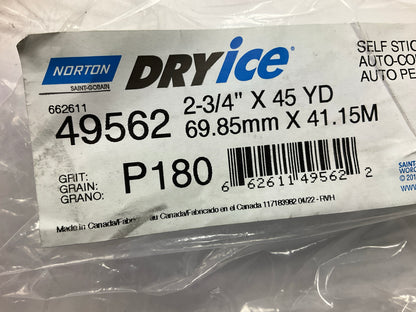 Norton 49562 DryIce A975 Series Sanding Sheet Roll 2-3/4'' X 45 Yd P180 Grit