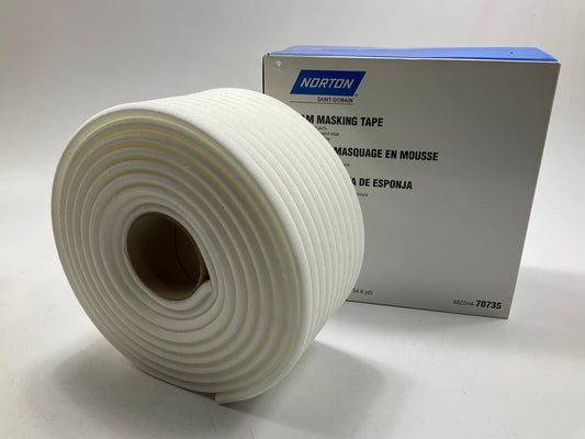 Norton 70735 1/2'' Foam Masking Tape 1/2'' X 54.6 YDS, (13mm X 50m)