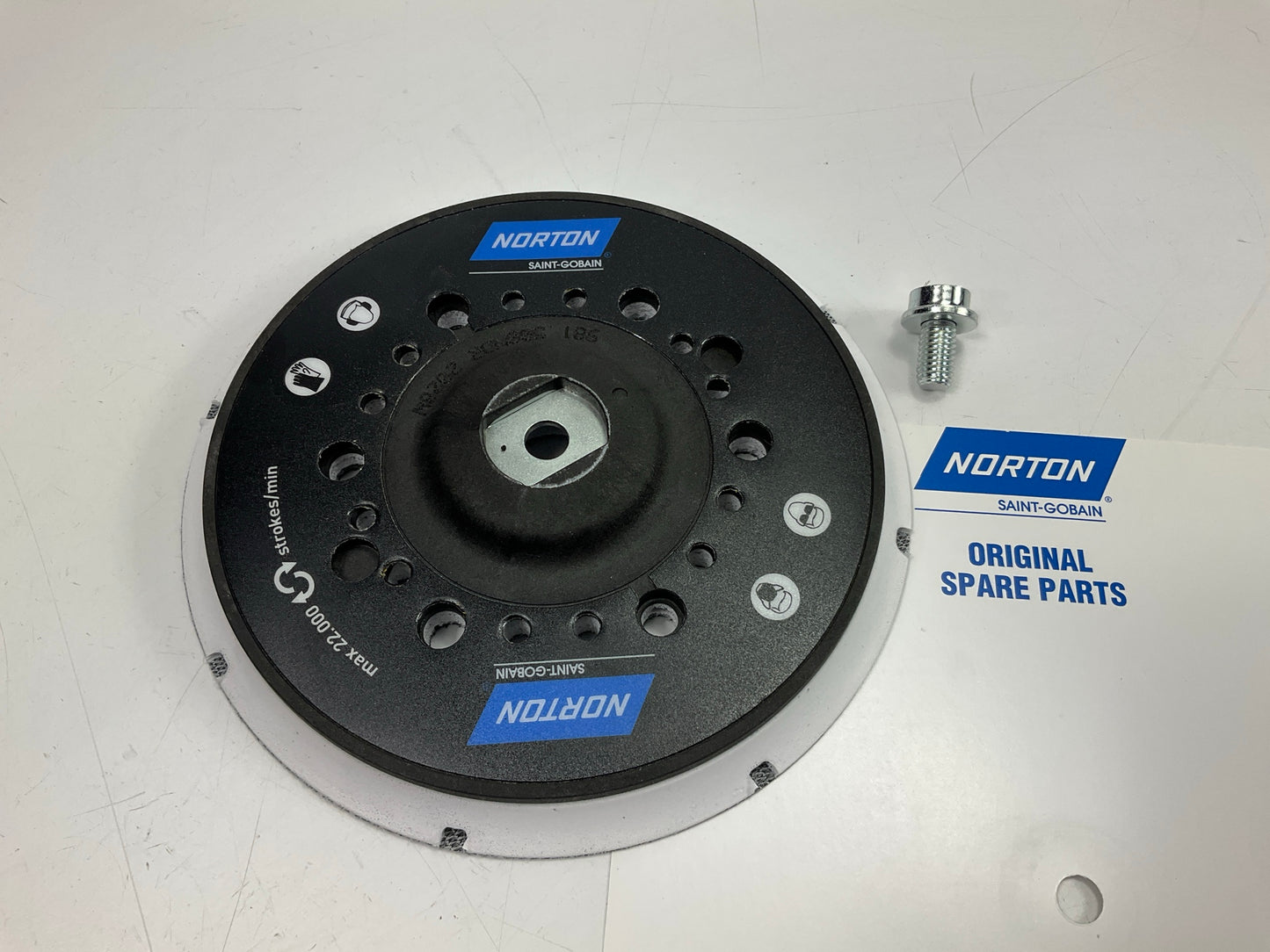 Norton RUPES 6'' (150mm) Grip Multi-Hole Direct Flow Backup Pad Skorpio Sander