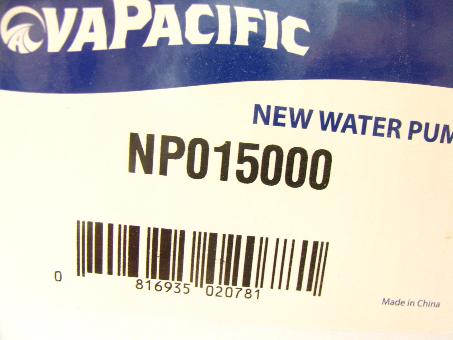 Novapacific NP015000 Engine Water Pump For 1980-1987 GM 2.5L-L4