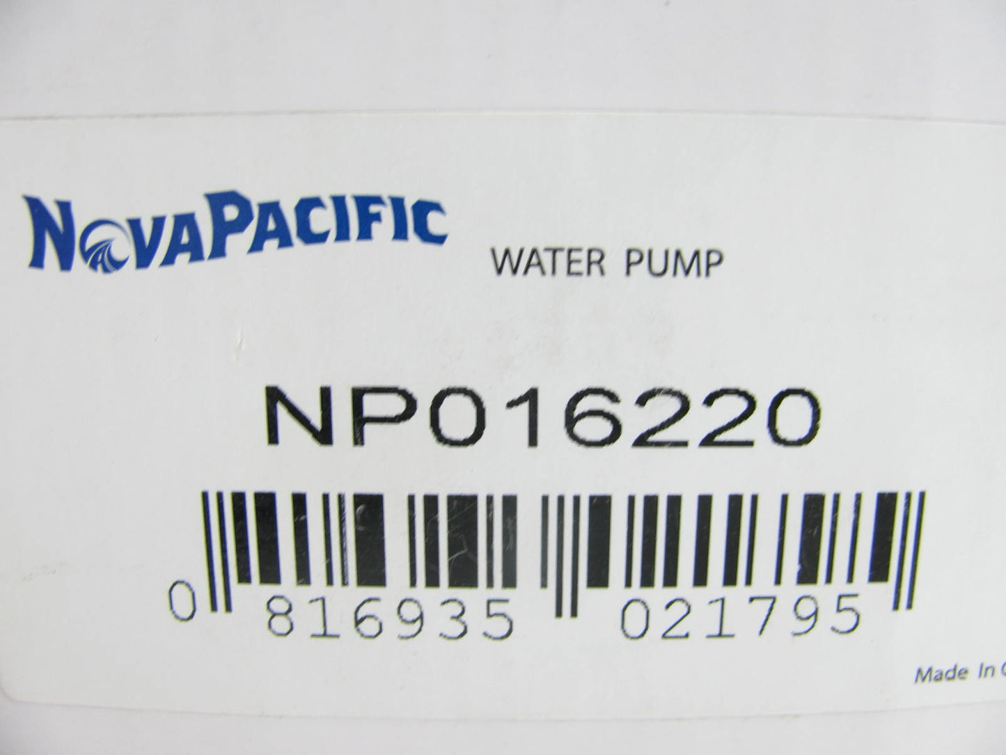 Novapacific NP016220 Engine Water Pump For 2009-2013 Kia 2.0L 2.4L-L4
