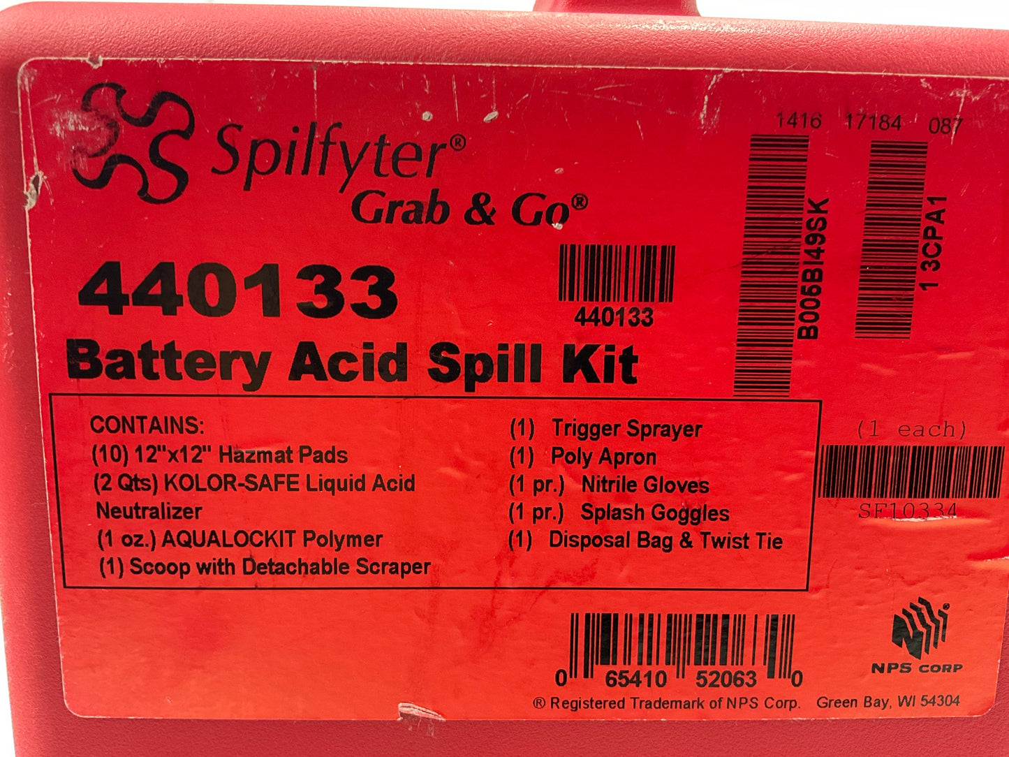Spilfyter 440133 Specialty Spill Control Battery Acid Spill Kit - Clean Up Acid