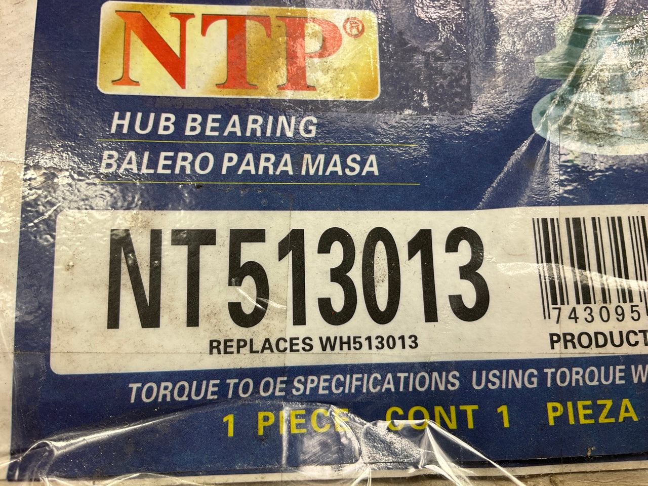NTP NT513013 Front Wheel Bearing Hub Assembly