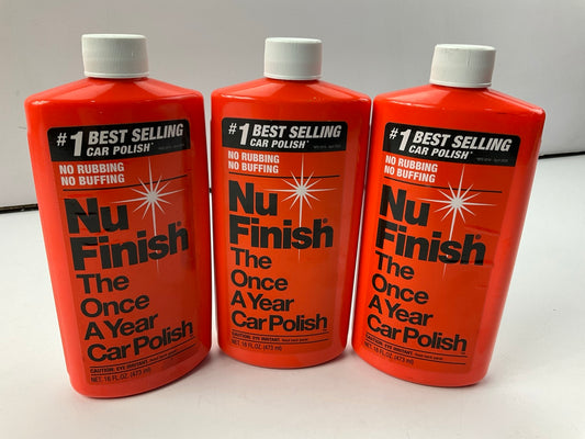 (3) Pack - Nu-Finish NF-76 Liquid Car Polish, 16 Oz