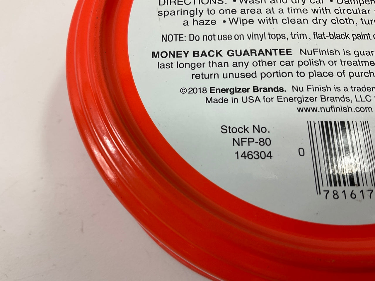 Nu Finish NFP80 Better Than Car Wax Paste Polish Top Coat Sealant 14 Oz.