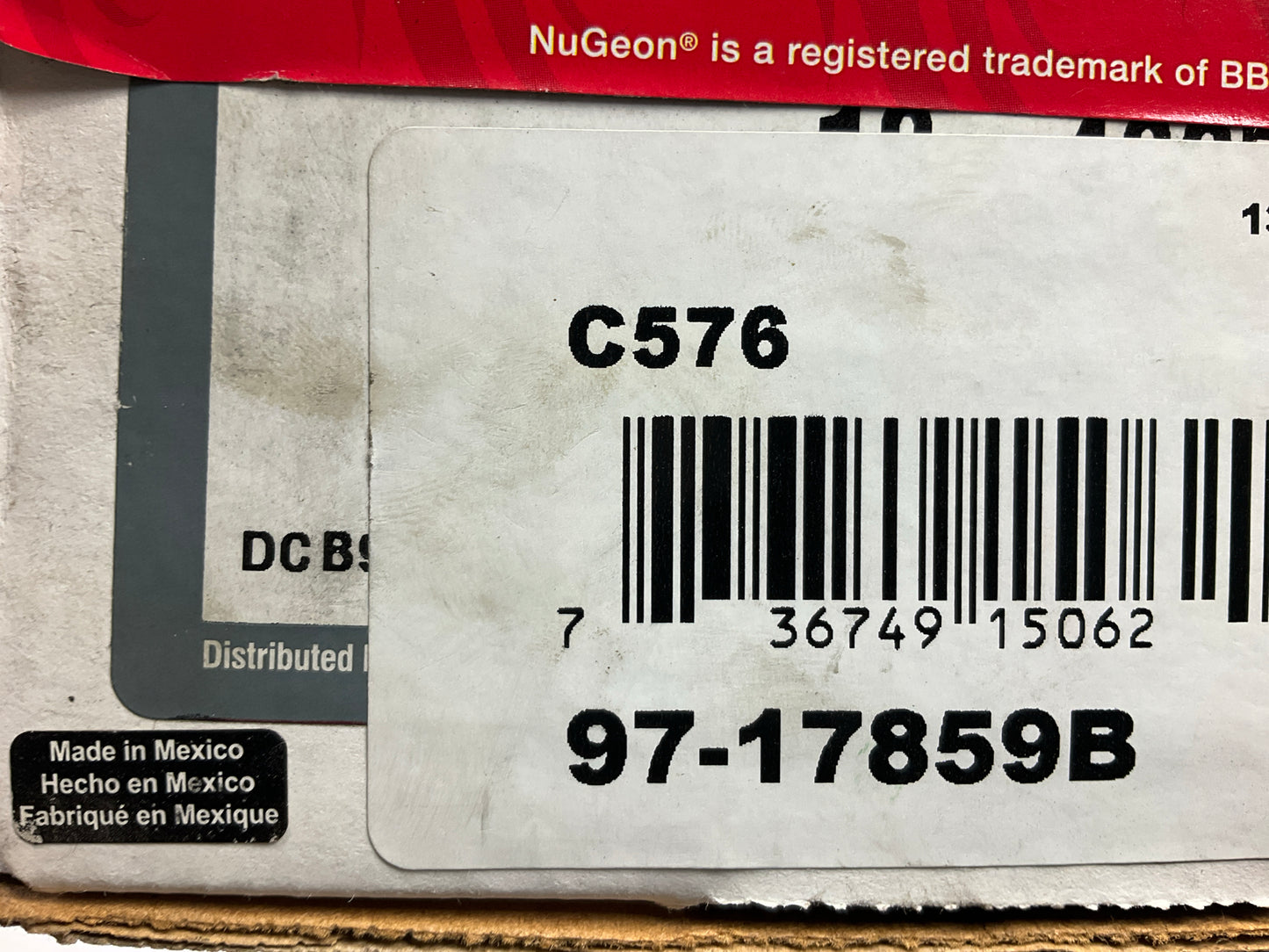 REMAN. Nugeon 97-17859B Rear Left Disc Brake Caliper