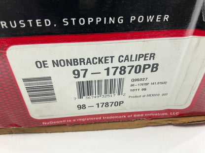 NO HARDWARE - REMAN. Nugeon 97-17870PB Rear Brake Caliper