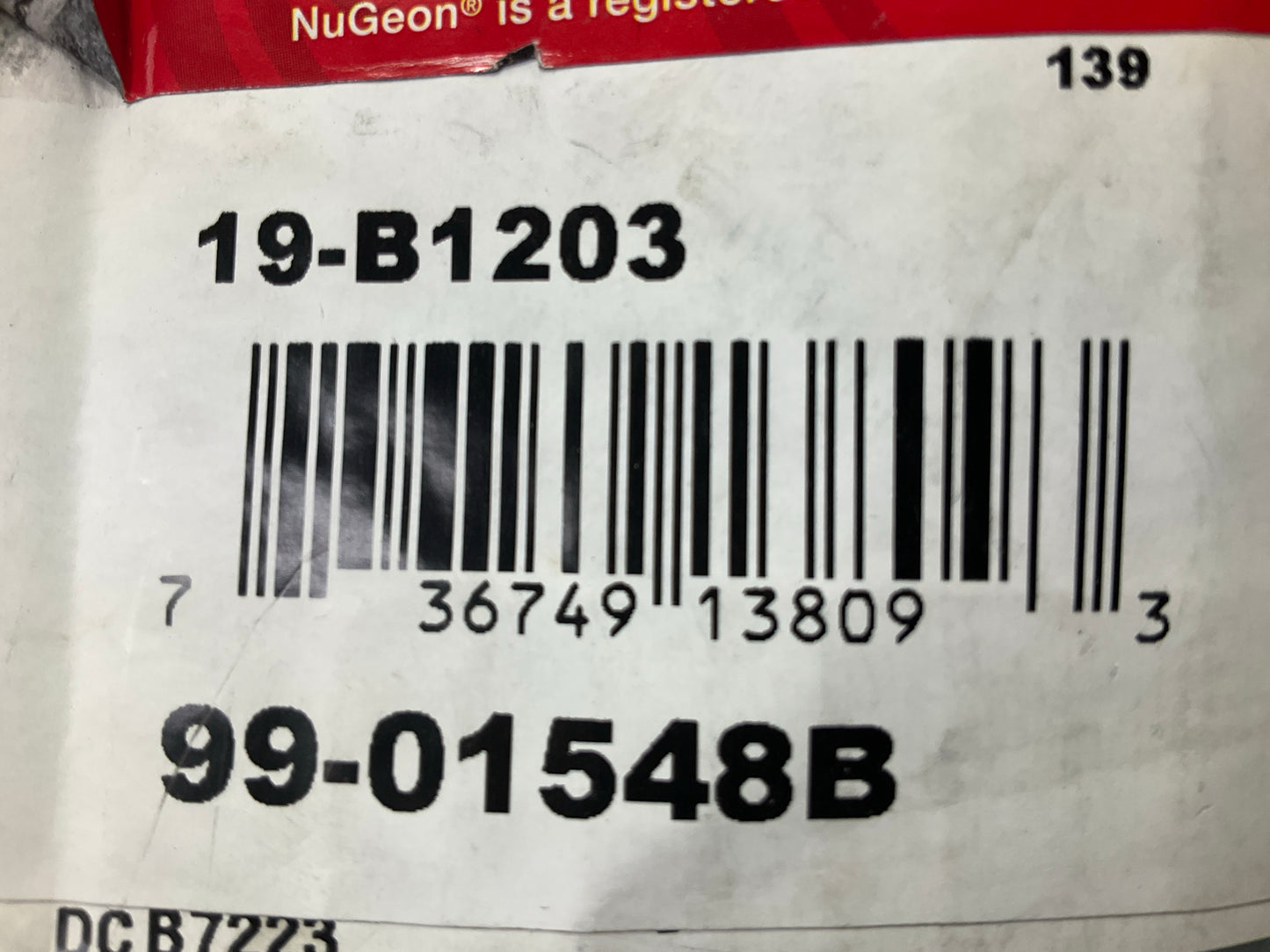 NO HARDWARE - REMAN. Nugeon 99-01548B Rear Left Brake Caliper