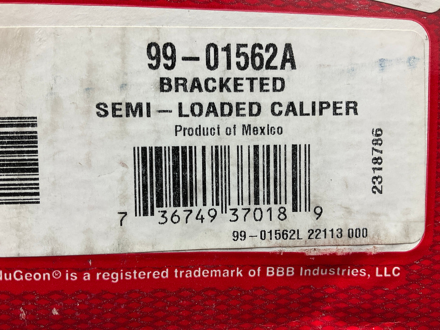 NO HARDWARE - REMAN. Nugeon 99-01562A Front Left Brake Caliper
