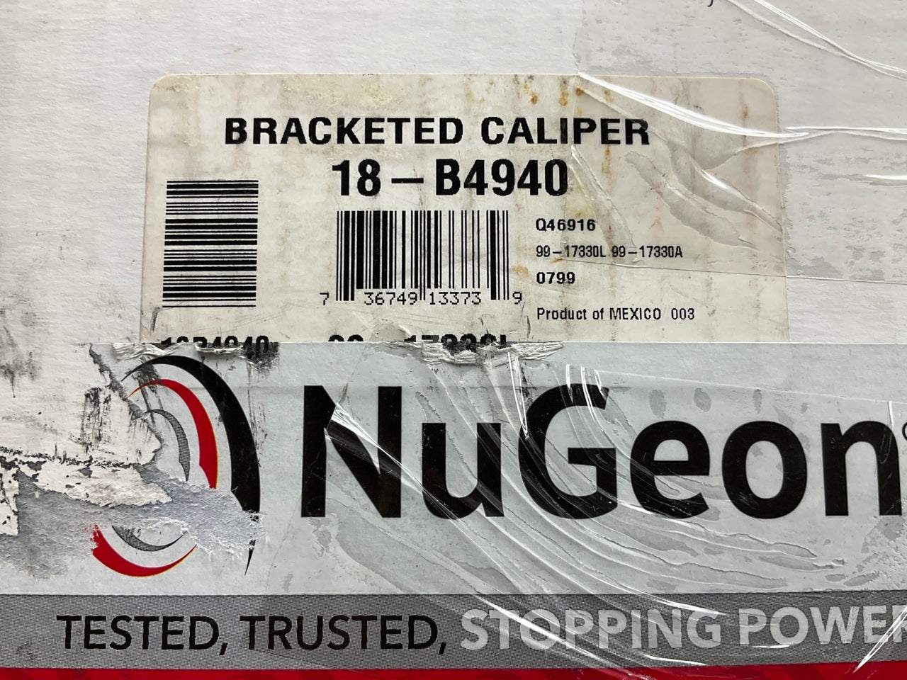 Nugeon 99-17330A REMAN Disc Brake Caliper - Rear Left