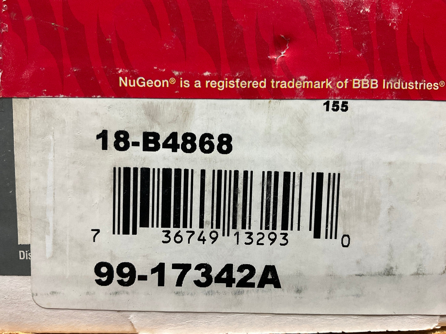 NO HARDWARE - REMAN. Nugeon 99-17342A Rear Left Brake Caliper