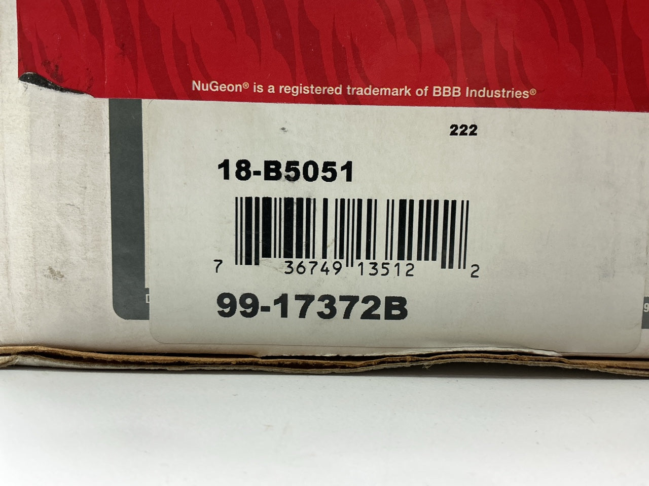 COMES AS SHOWN, AS IS. REMAN. Nugeon 99-17372B Rear Right Brake Caliper