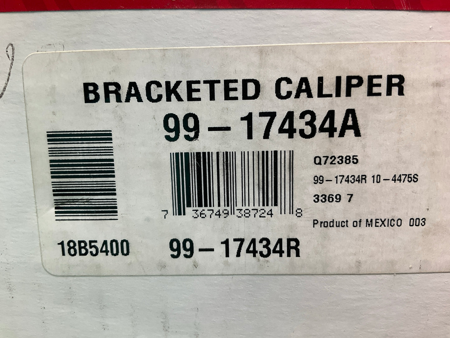 MISSING HARDWARE - Nugeon 99-17434A Rear Right Brake Caliper
