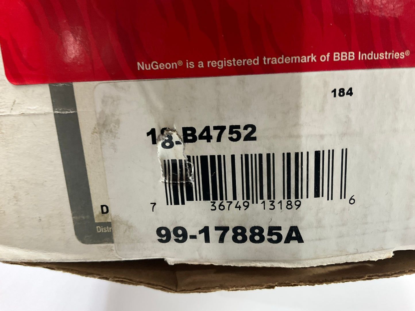 REMAN. Nugeon 99-17885A Rear Right Disc Brake Caliper