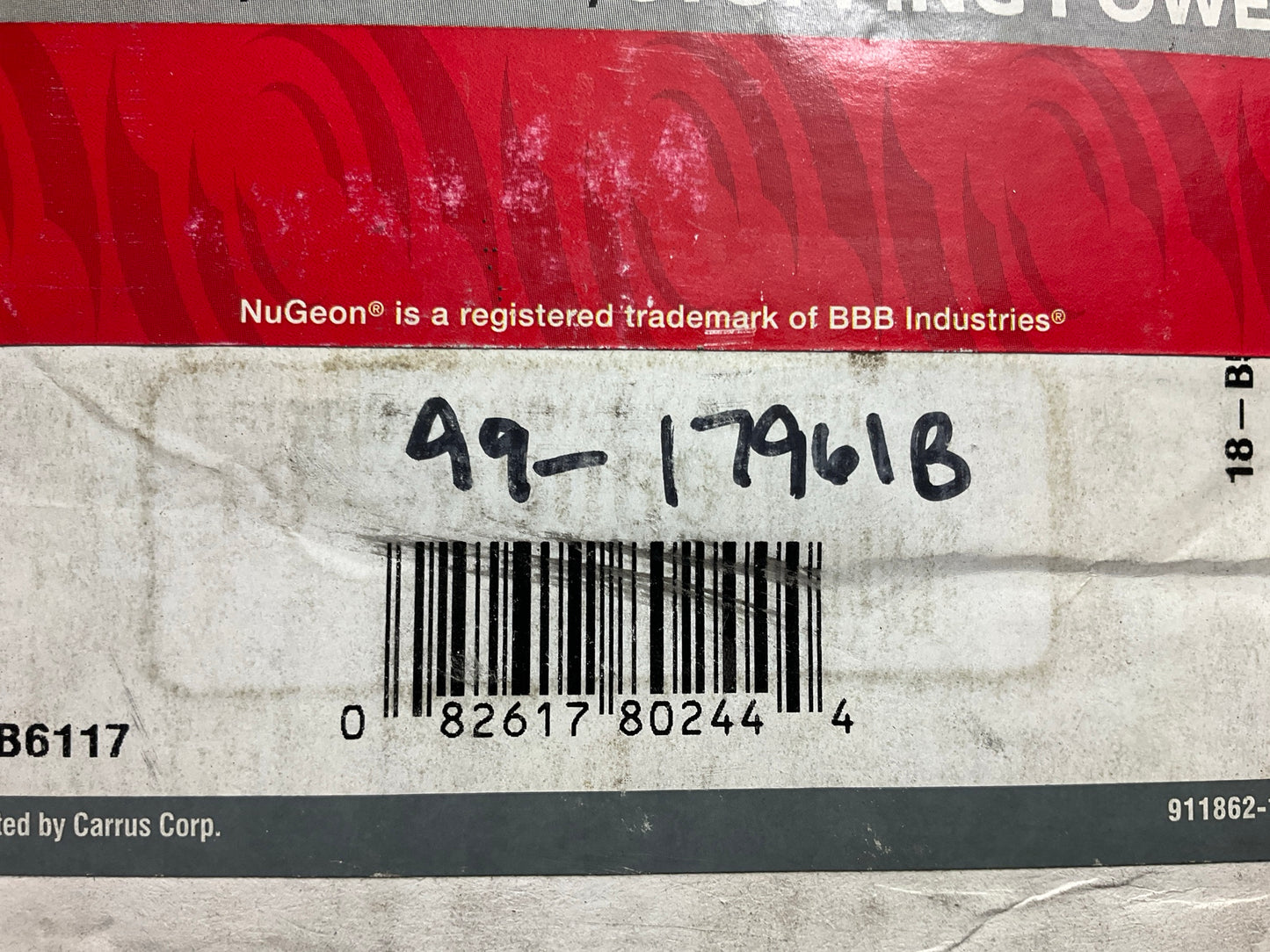 NO HARDWARE - REMAN. Nugeon 99-17961B Front Right Brake Caliper