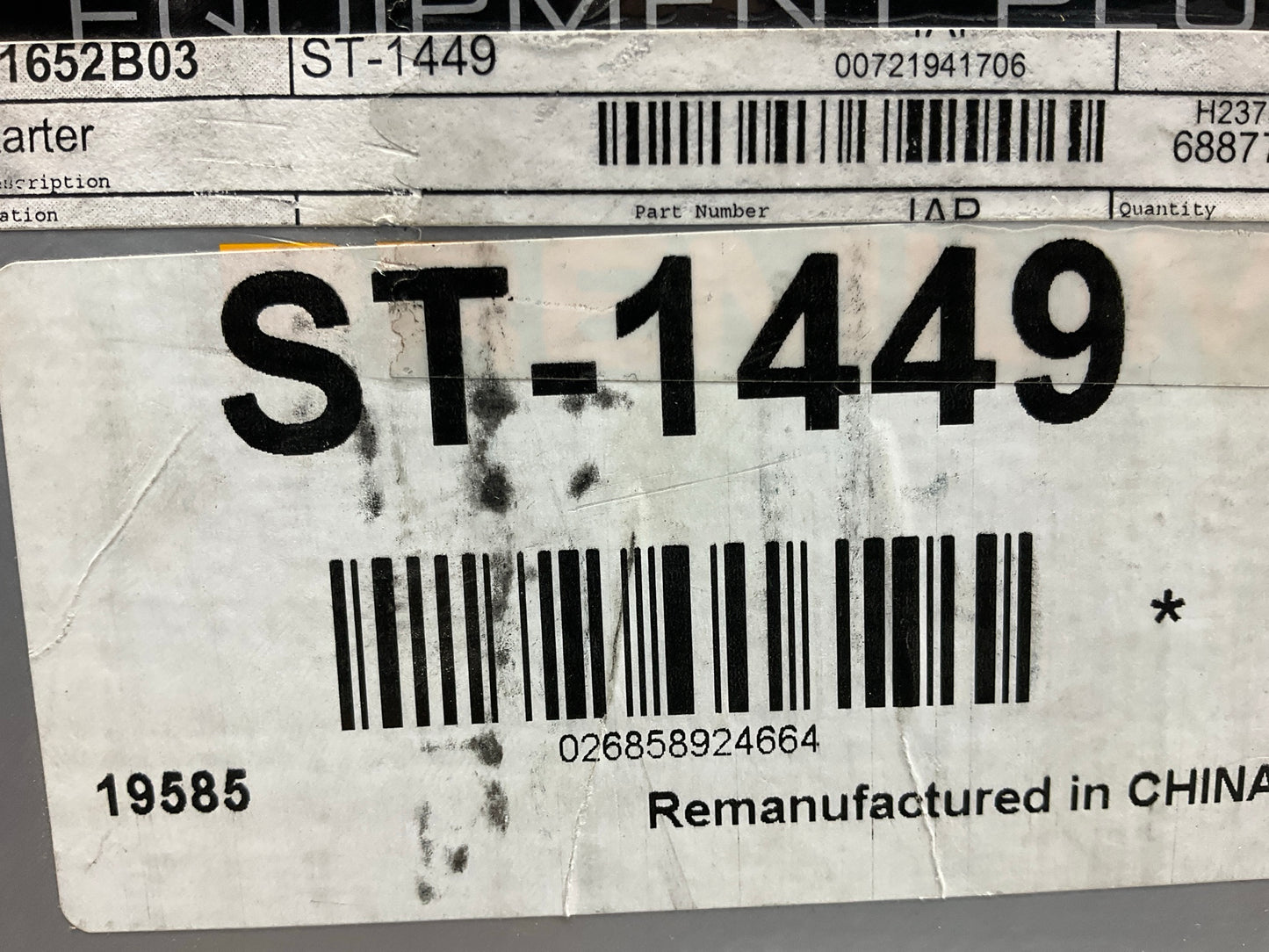 REMAN. Oe Plus ST-1449 Starter For 2014-2022 Mitsubishi Mirage