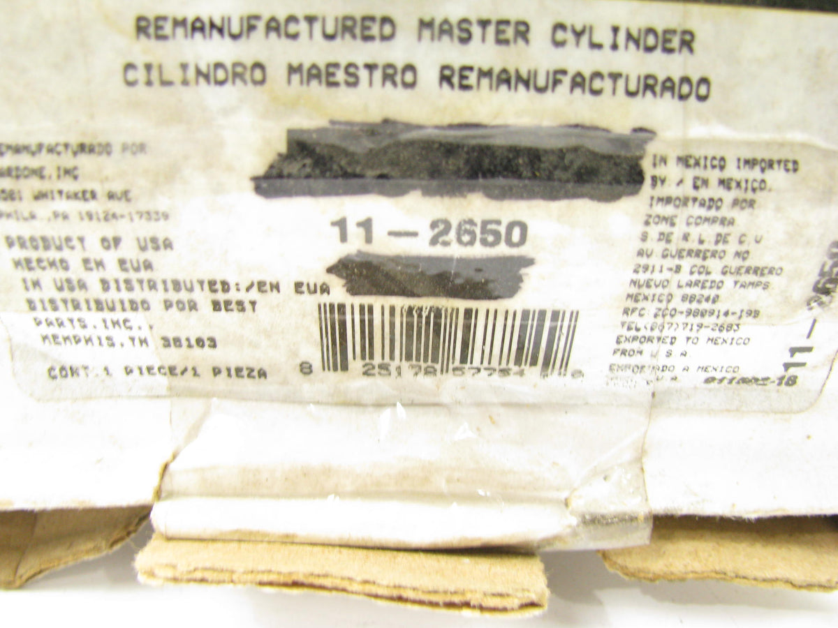 REMAN. OEM Remanufacturing 11-2650 Brake Master Cylinder