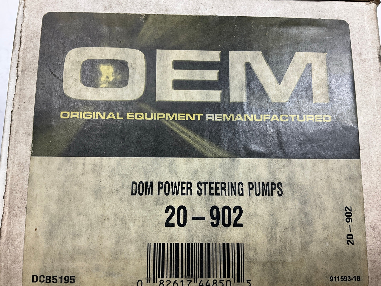 REMAN. Oem Remanufacturing 20-902 Power Steering Pump