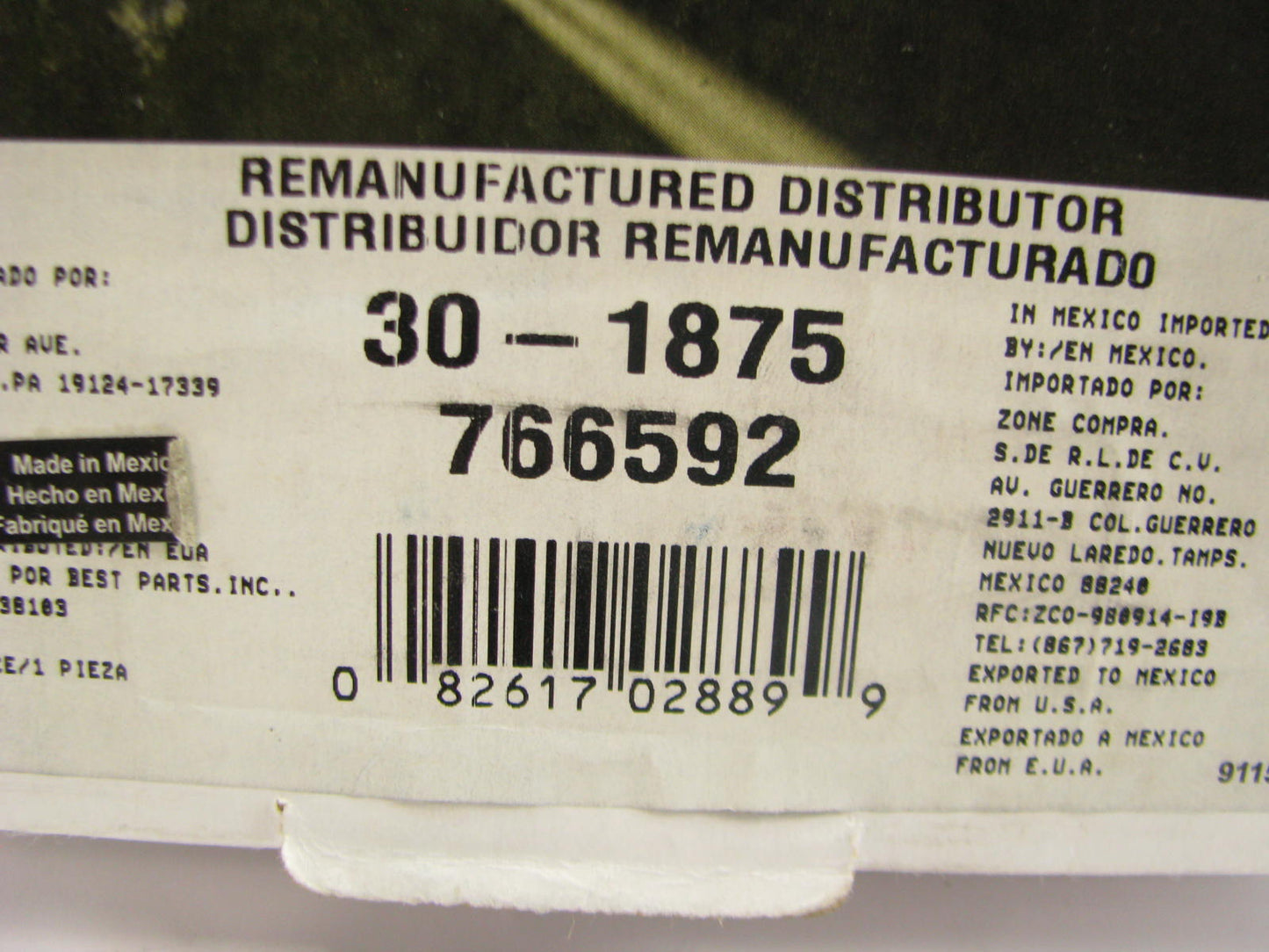 REMAN Oem Remanufacturing 30-1875 Electronic Distributor 81-86 Chevy GMC 305 V8