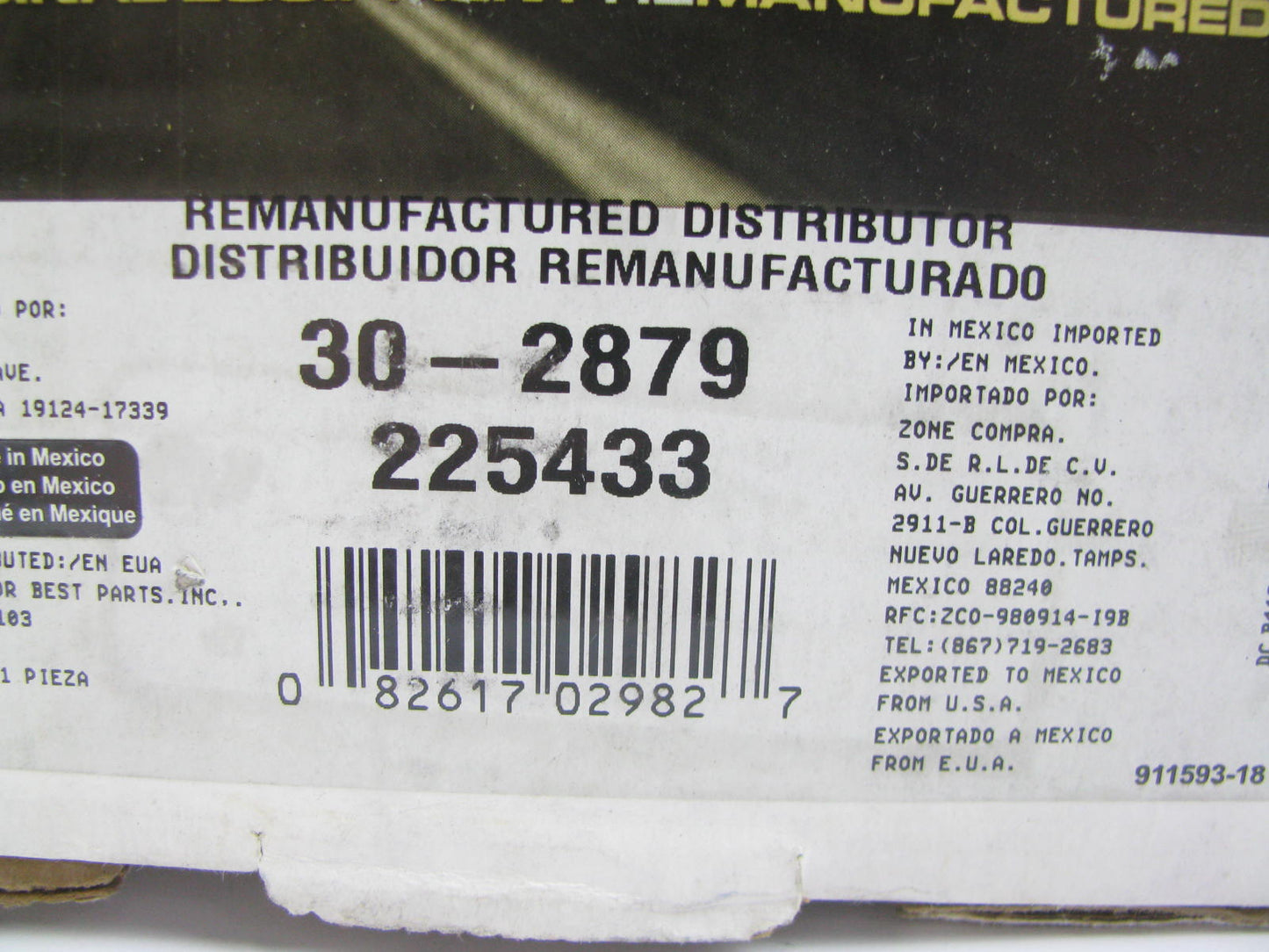 REMAN Oem Remanufacturing 30-2879 Distributor Electronic 74-84 Ford 255 302 V8