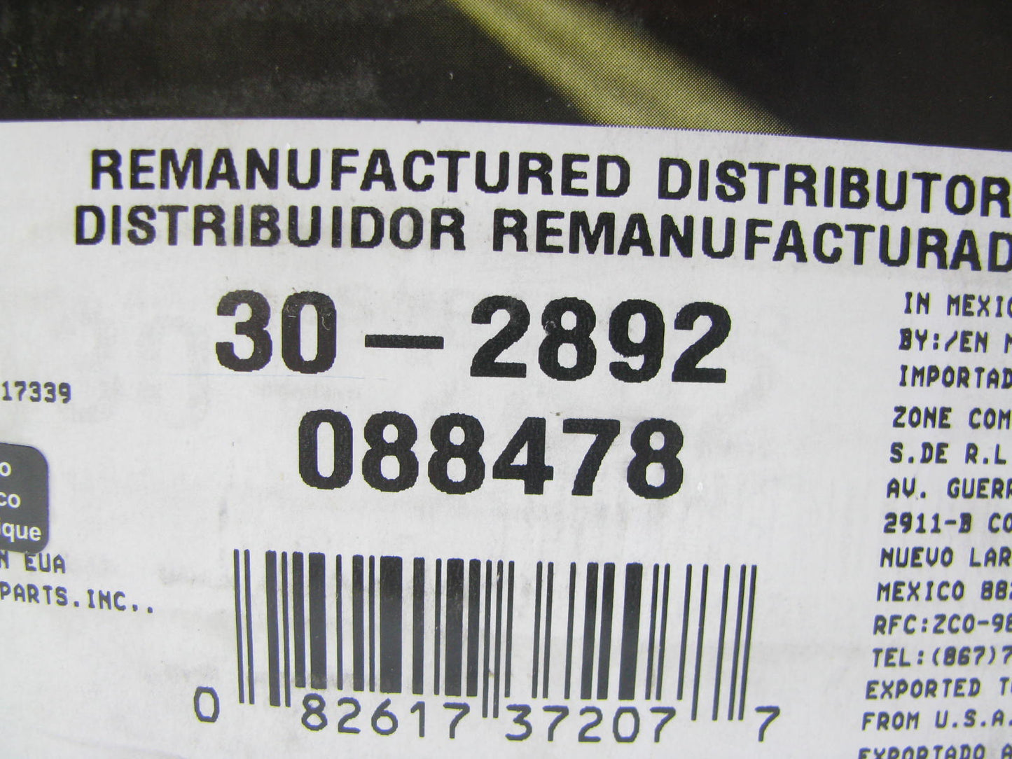 REMAN Oem Remanufacturing 30-2892 Distributor Electronic 86-93 Ford 5.0L 302 V8